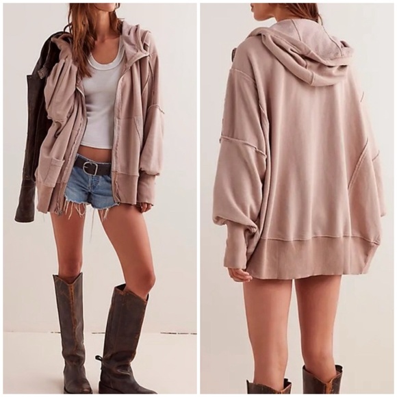 Free People Tops - NWOT Free People We The Free Camden Hoodie - cashmere tan - Medium